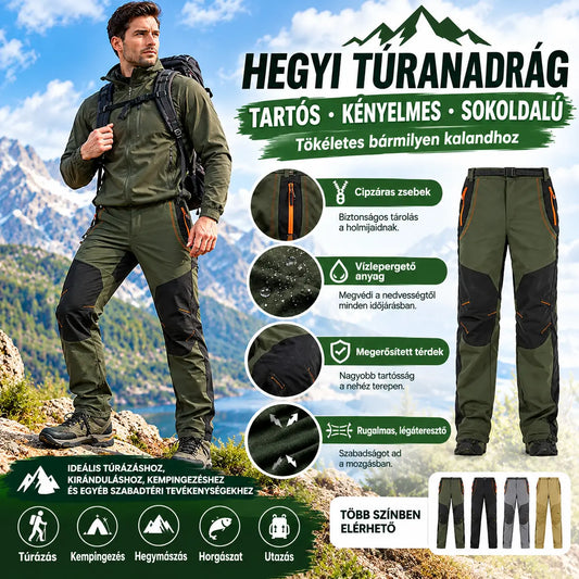 【S-5XL】Férfi kültéri sport- és túranadrág: puha, vízálló, szélálló, légáteresztő, meleg, vastag és polár bélésű.