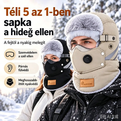 🧢👍Hőszigetelt kerékpáros sapka hideg időre - szélálló, fülvédővel