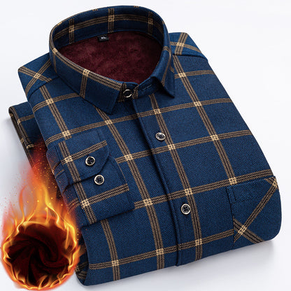 👔【L-5XL】Az új, kétoldalas bársony thermo ing őszi és téli viseletre, divatos és sokoldalú.