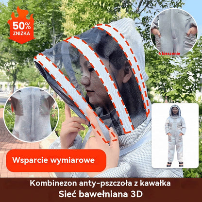 Jednoczęściowy kombinezon 3D z bawełnianej siatki