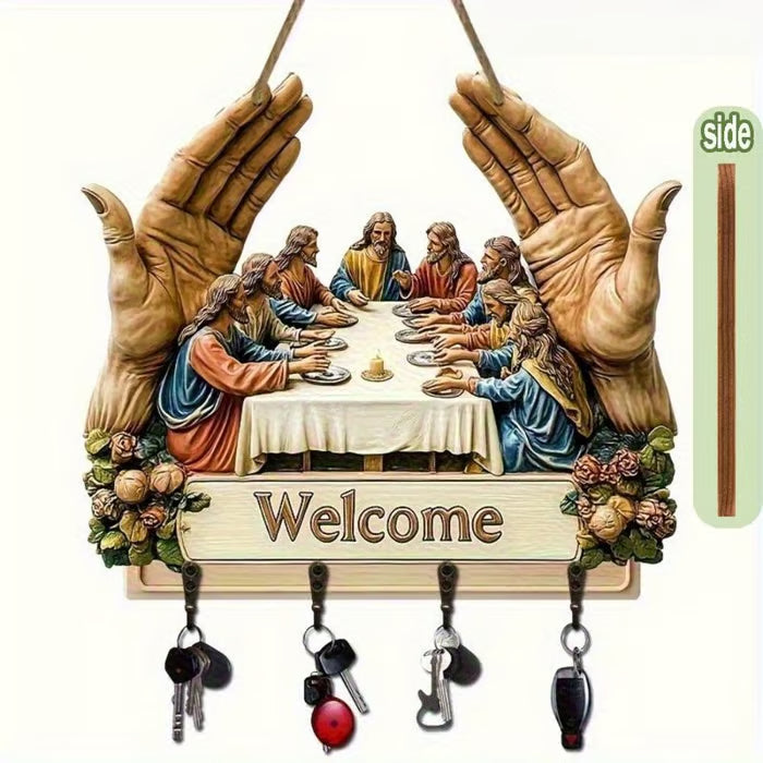 🎁30% POPUSTA✝️Večfunkcijski lesen obesek za ključe z motivom obhajila