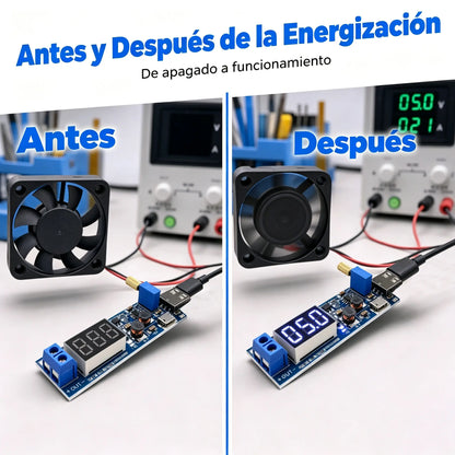 🔌【Micro USB interfész + C típusú interfész】💻 Állítható USB tápegység – 5 V-os többkimenetes feszültségnövelő szabályozó (3,3–24 V) | Asztali tápegység minden típusú eszközhöz 🔋