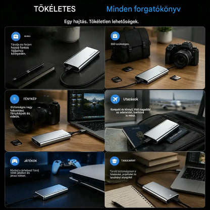 Utolsó nap, amikor 50%-ot spórolhatsz - Hordozható külső SSD - Védd meg fotóidat, videóidat és fontos fájljaidat.