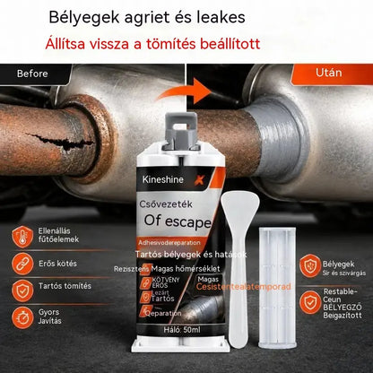 🥳💞 Több mint 50 000 eladott darab! ⭐🔧 Magas hőmérsékletű kipufogó javító gitt: kifejezetten acélhoz fejlesztették ki; erős, tartós kötést biztosít, amely ellenáll a szélsőséges hőnek és rezgésnek. 🚗✅