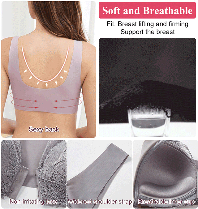 【Clearance sale】[Αγοράστε 1 και πάρτε 1 δωρεάν] ουτιέν από δαντέλα χωρίς ραφές με μπροστινό κλείσιμο