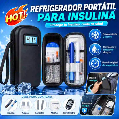Estuche de viaje para enfriar insulina con pantalla de temperatura