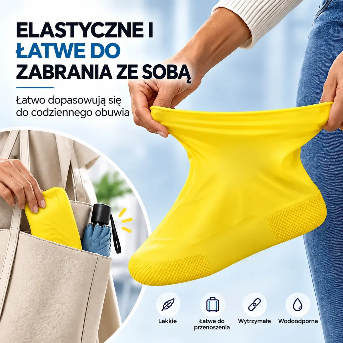 🌧️ Chroń swoje buty przed zamoczeniem! Wysokiej jakości wodoodporne ochraniacze na buty — antypoślizgowe, wytrzymałe i składane, idealne do noszenia w torbie.