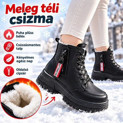 🔥【45% kedvezmény】🔥【35-40-es méretek】🥾 Vadonatúj valódi bőr téli csizma, vastag polár béléssel és vastag, kiváló minőségű pamut talppal 💟