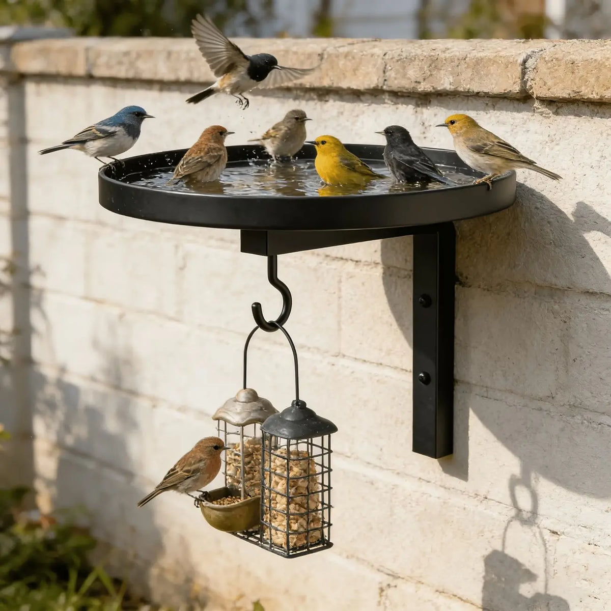 🐦💧Falra szerelhető fém madáretető - időjárásálló, könnyen tisztítható, ideális kertekbe, erkélyekre és teraszokra🌿