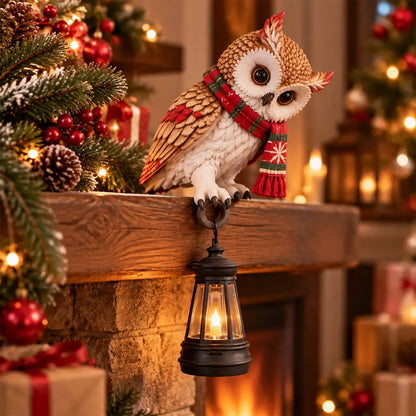 🏮🦉Vianočná figúrka sovy s lampášom