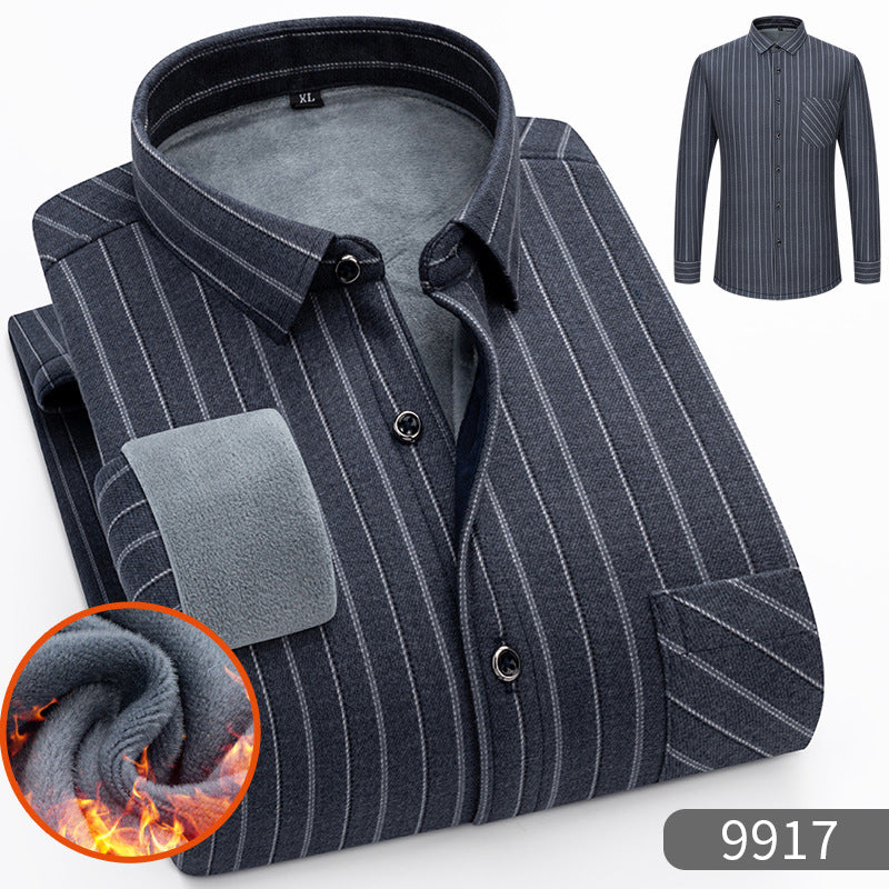 🔥【Zľava 50 %】👔【L-5XL】Teplá košeľa s dlhým rukávom