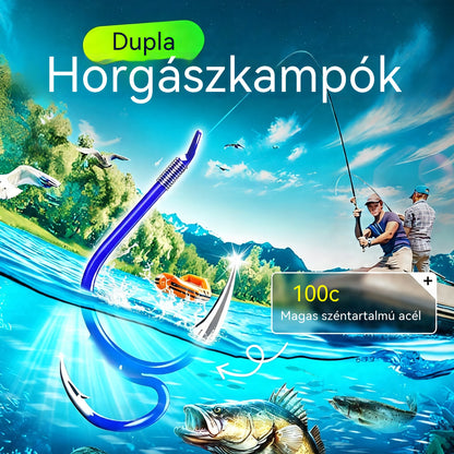 🔥 Vásárolj 1-et, kapsz 1-et ingyen ❤️‍🔥 (20 darab) Ultra éles klasszikus dupla horgászhorgok