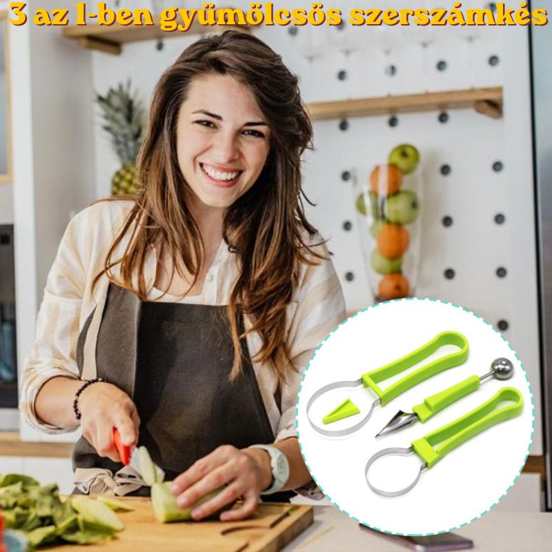 🍉3 az 1-ben gyümölcsös szerszámkés