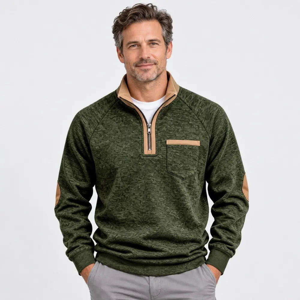 ✨🧥【1 kus, S–3XL】Pánska zateplená mikina s polovičným zipsom a kontrastnými detailmi – retro štýl, pohodlný strih a hrejivý materiál.