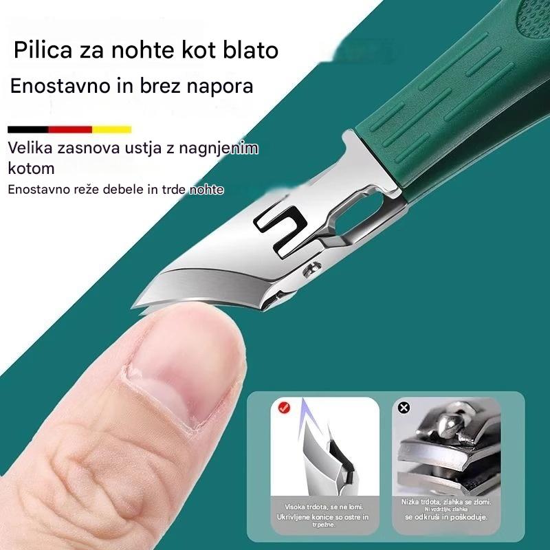 🔥 Ščipalniki za nohte z zaščito pred brizganjem in robom pod kotom 25° (komplet 3 kosov)