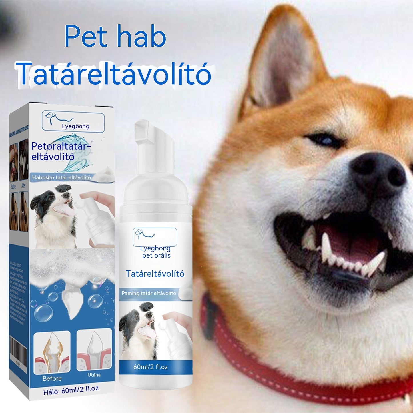 🐶Vásároljon 1-et, és kapjon 1-et ingyen! Szájtisztító hab kisállatoknak