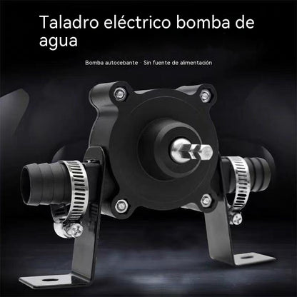 Pequeña bomba de agua doméstica accionada por taladro eléctrico; bomba de agua portátil de CC.