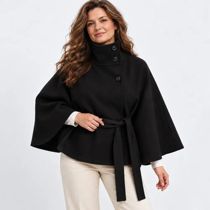 🧥Magas gallérú női köpeny kabát, különleges megjelenés,elegáns őszi-téli viselet🤎