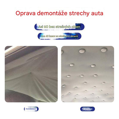 Plátno strechy auta padá, opravte sponu na upevnenie klincov Úprava a renovácia interiéru auta bez demontáže