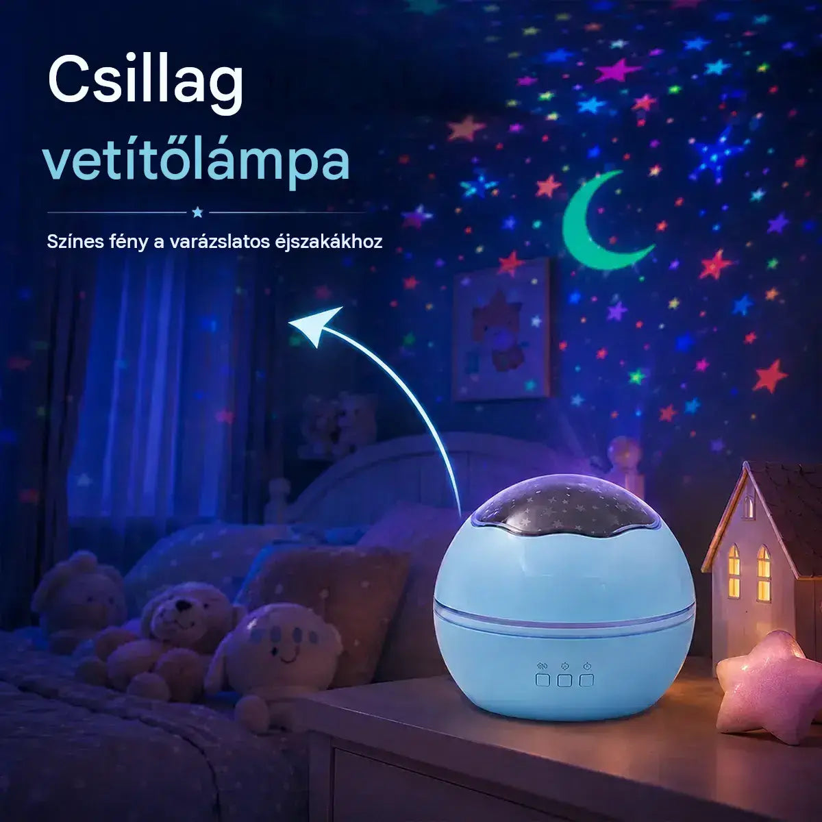 🌠✨Csillagos Égbolt Projektor, Éjszakai Fény ⎜ Forgó LED Lámpa🎁