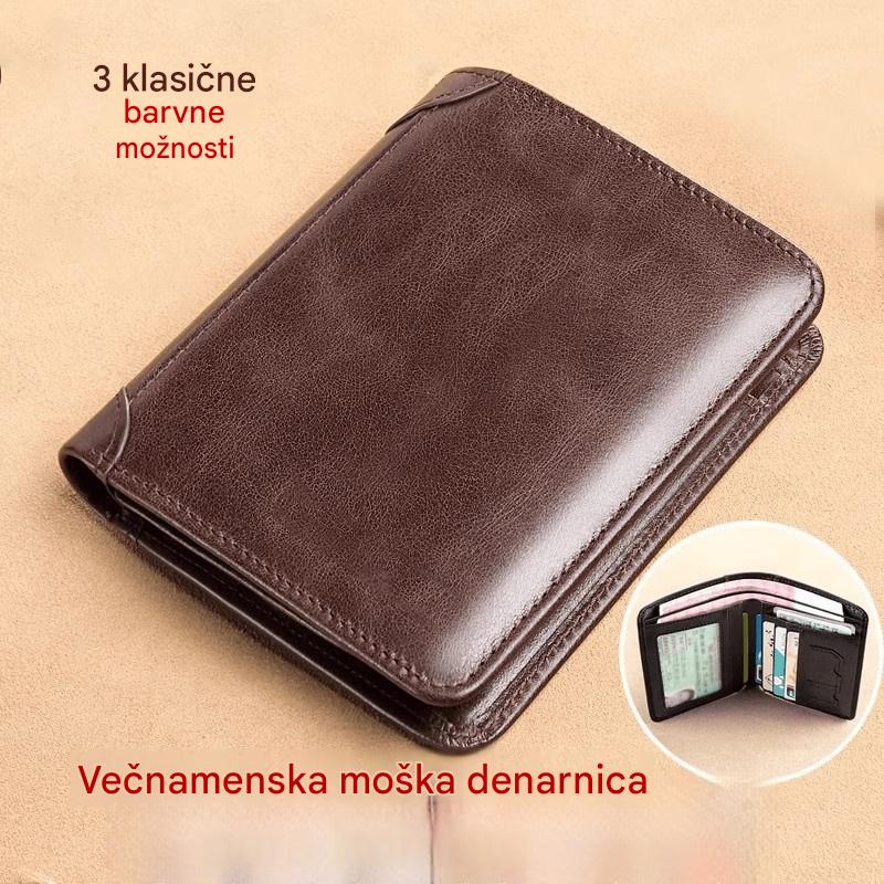 👝✨ Nová pánská peněženka z pravé kůže s ochranou proti krádeži