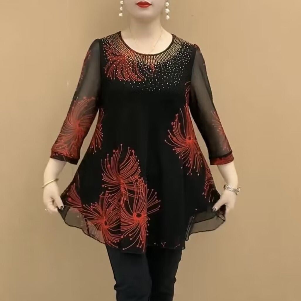 🔥🔥50%OFF【M-4XL】Divatos sifon ing hímzett virágokkal a nők számára 2026