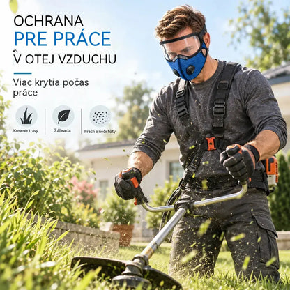 🔥 【LIMITOVANÁ PONUKA: KÚPTE 1 A DRUHÝ ZÍSKATE ZDARMA】 Multifunkčná ochranná maska na šport a prácu 🚴 | Odnímateľný HD štít · Ideálna na bicyklovanie, kosenie a prašné práce · 4 farby
