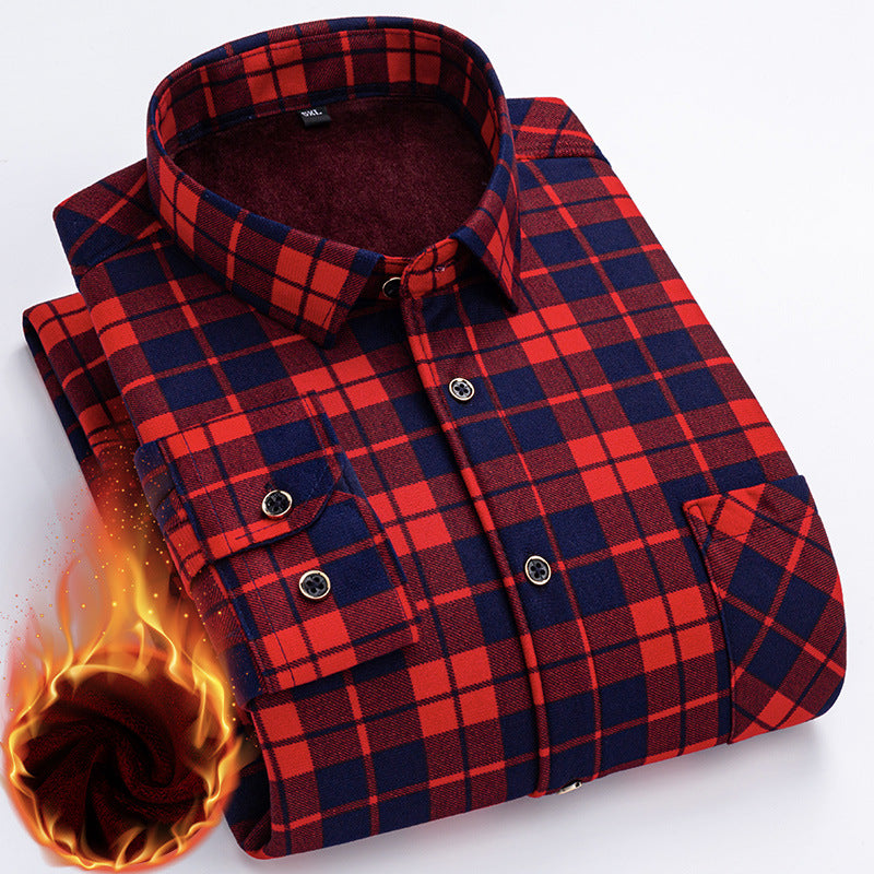 👔【L-5XL】Az új, kétoldalas bársony thermo ing őszi és téli viseletre, divatos és sokoldalú.