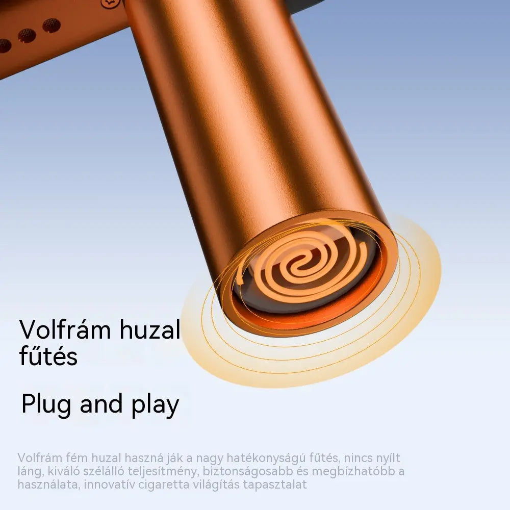 ✅ 7200 Kč za dva kusy 🔥TYPEC Mini Mobiltelefon Szélálló Volfrámszálas Fújós Szivargyújtó