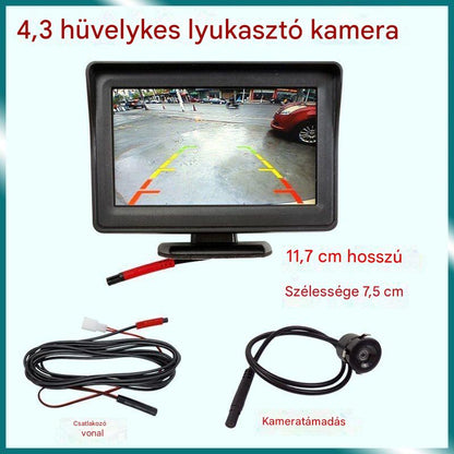 🔥Nagyfelbontású univerzális tolatókamera autókhoz, 4,3/7 hüvelykes 12 V-os nagyfelbontású univerzális tolatókamera.