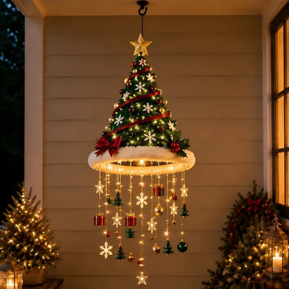🎄✨【Függő LED dekoráció Mikulás sapka formájában】Világítsd meg ajtóidat, ablakaidat vagy falaidat, és teremts azonnal ünnepi karácsonyi hangulatot! 🎅🎁
