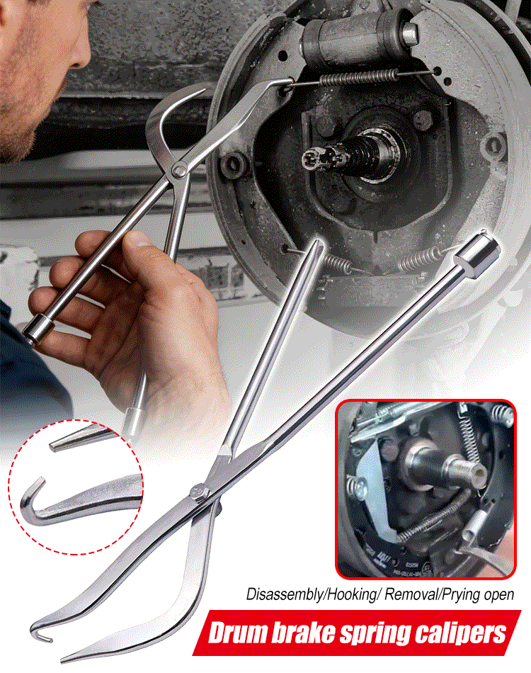 🛠️ Alicates para muelles de freno de tambor: herramienta para el montaje e instalación de muelles de zapatas de freno, ideal para la reparación y el ajuste de frenos de tambor en automóviles 🚗🔧