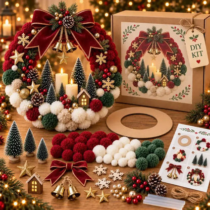🎄🎁🏵Karácsonyi koszorú készítő készlet - ünnepi dekoráció
