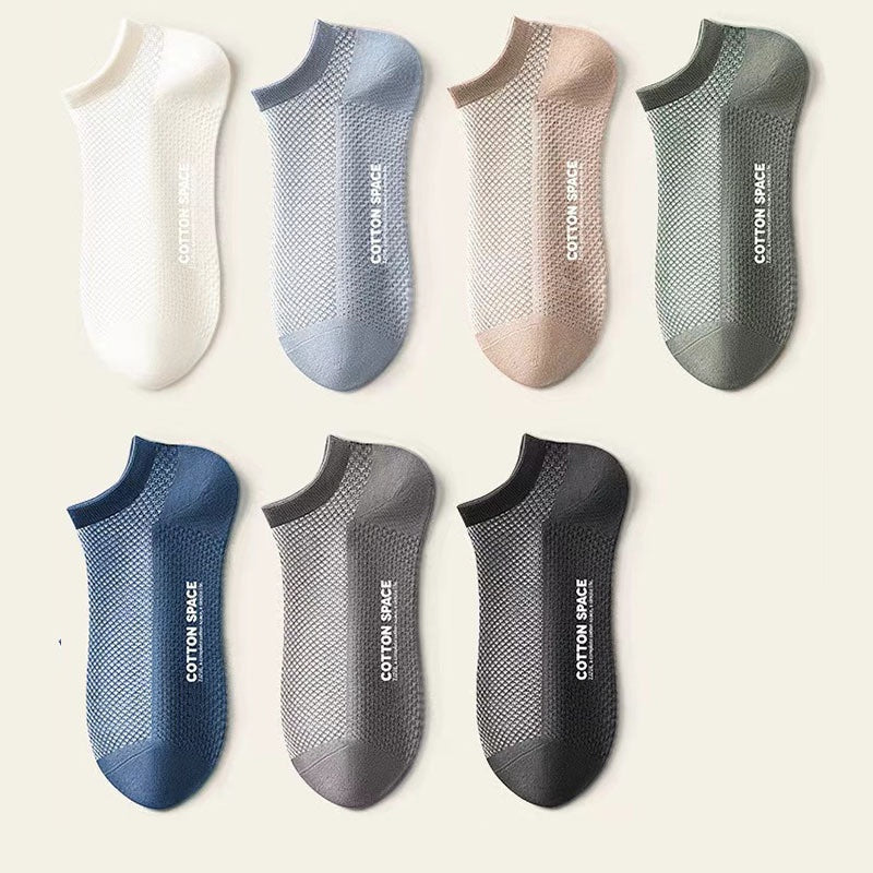 【10 pár】🧦🧦 Férfi rövid zokni, hajós zokni, vékony nyári zokni, szagálló és izzadságszívó.