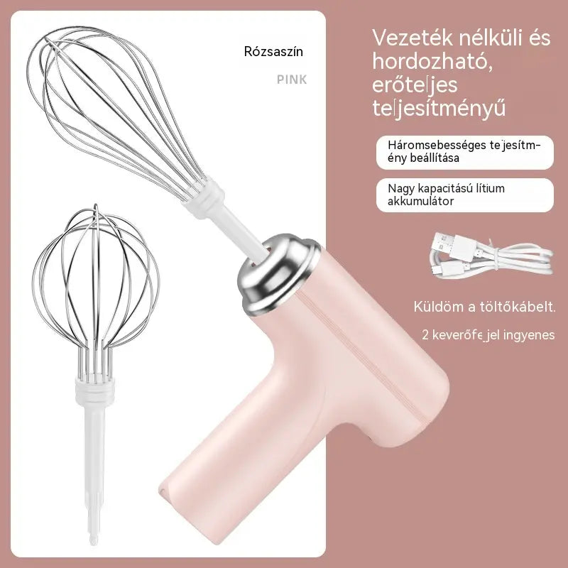 🍰✨2026 Új vezeték nélküli elektromos tojáshabverő otthoni használatra