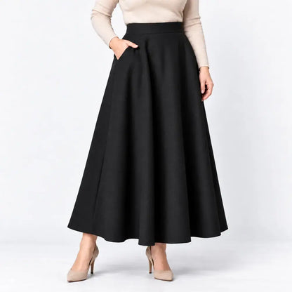 🤩Dús esésű hosszú szoknya zsebekkel – őszi‑téli stílus egyben!👗