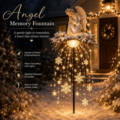 Földbe szúrható világító kerti dekoráció - karácsonyi angyal, bíboros és medve