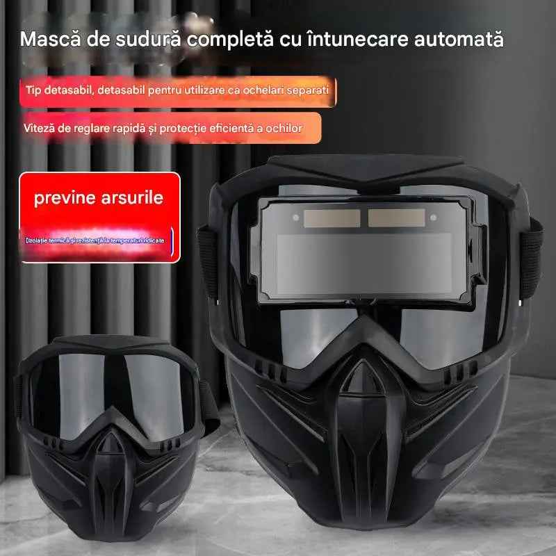 🔥Teljes arcra hegesztő maszk automatikus fényváltással