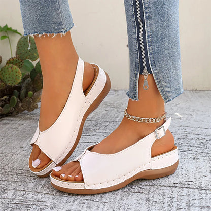 👡 Prémiové římské sandály z hovězí kůže – silná anatomická podrážka, rychlé zapínání na suchý zip a velké velikosti 36-43! ☀️✨