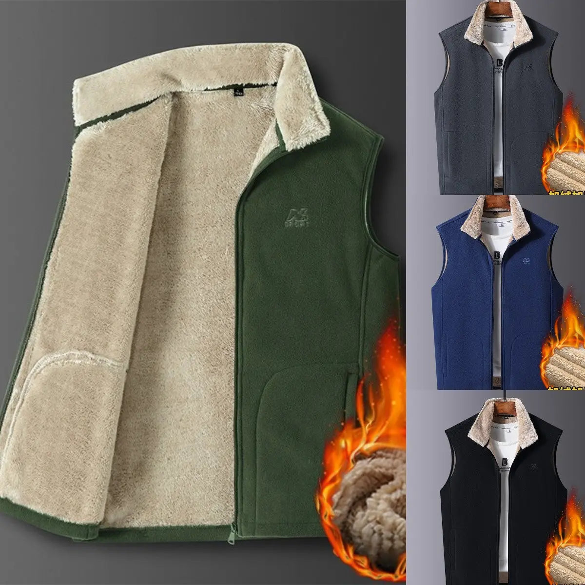 🔥【30% kedvezmény】🔥【M-5XL】🌨️🧥 Klasszikus meleg férfi mellény – Ősz és tél