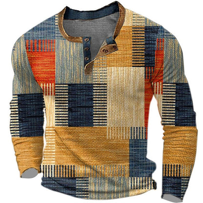 🔥🔥Nova moška polo majica z dolgimi rokavi in velikim tiskom【S-4XL】