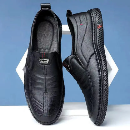 [38-44] 👞 Puha bőr cipő idősebb férfiaknak | Légáteresztő és kényelmes | Fáradtságmentes járás