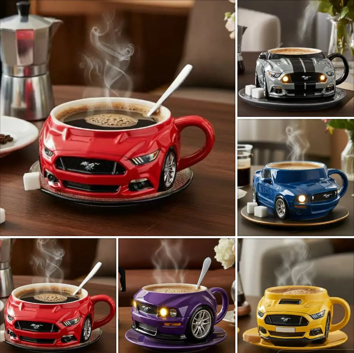 🔥【80%OFF】☕☕Sportautós kávésbögre 304-es rozsdamentes acél maggal, gyantával