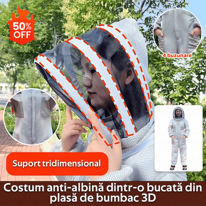 【M-2XL】🐝Enodelna zaščitna obleka iz 3D bombažne mreže lahko učinkovito prepreči pike čebel.