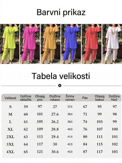 🔥🔥【40-100 kg】Poletna nova modna enobarvna obleka z dolgimi rokavi, etničnega sloga in temperamenta za potovanja na delo