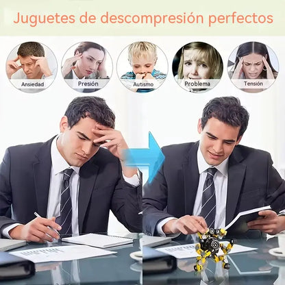🔥✨Nuevo fidget spinner, robot giratorio transformable, juguete antiestrés