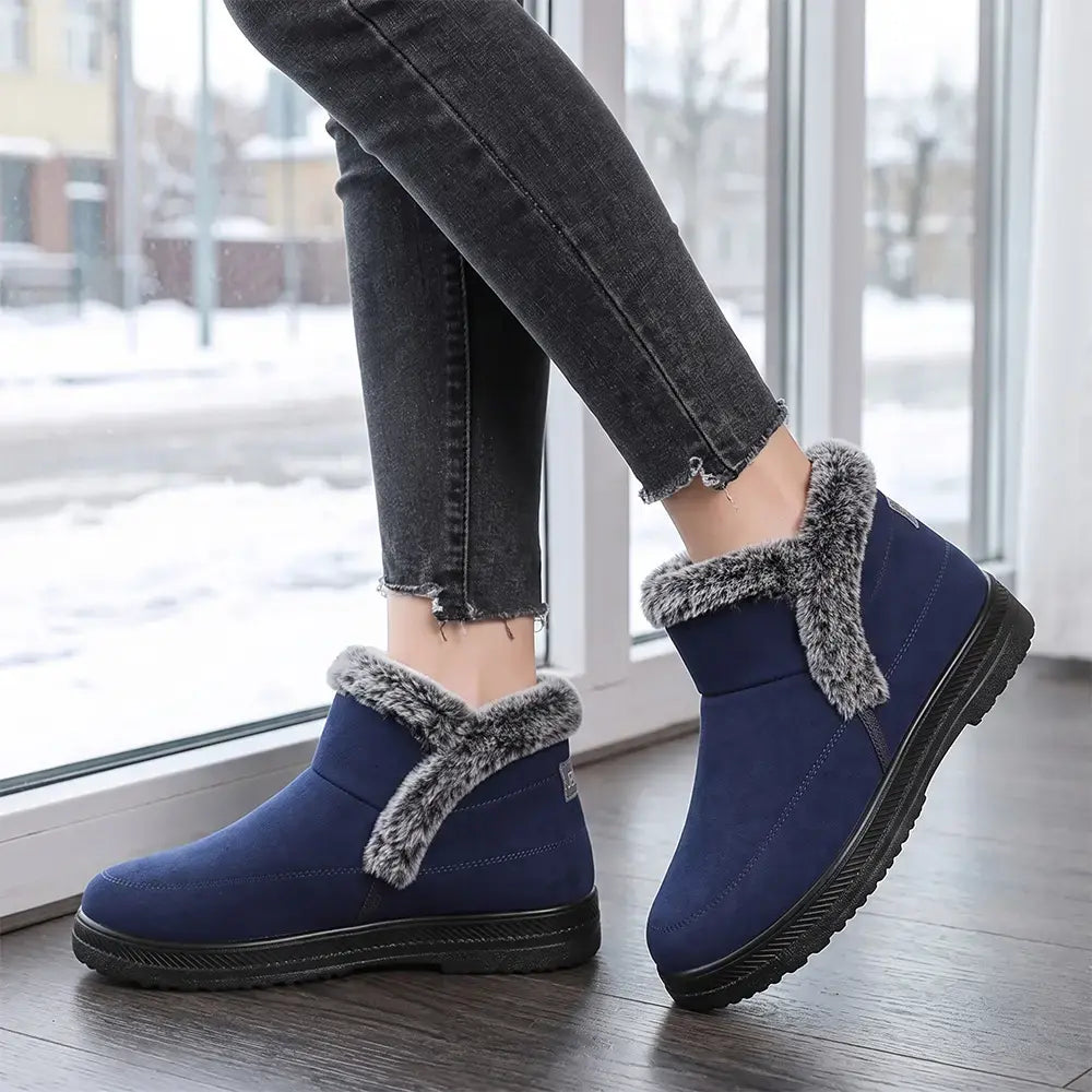 👢【36-43】✨Belebújós szőrme szegélyes női hótaposó😍
