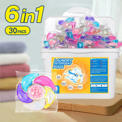 ✨👚【30 kosov】✨ Zelo velike dišeče kroglice za pranje perila 6 v 1, odstranjujejo madeže in vonjave, odpravljajo pršice in bakterije