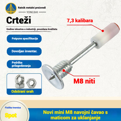 【100PCS】Νέο μίνι M8 σπειροειδές καλώδιο με παξιμάδι για αφαίρεση