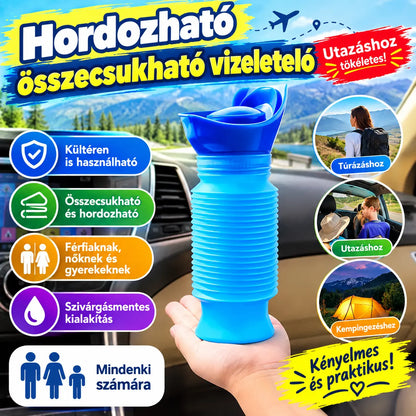 🔥【Vásároljon 1-et, kapjon 1-et ingyen】💦Hordozható, összecsukható utazó piszoár (férfiak, nők és gyermekek számára alkalmas)